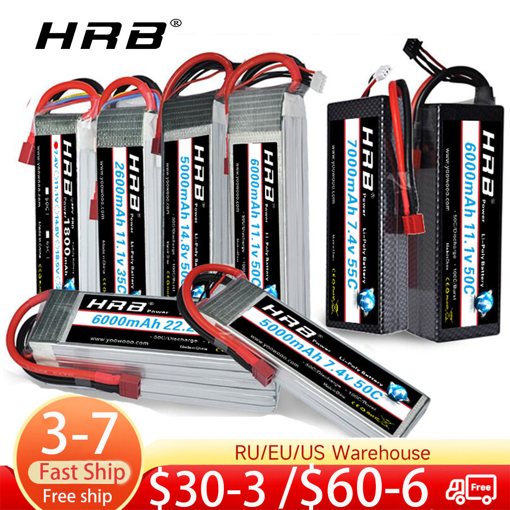6S Lipo Battery 22.2V 5000Mah - Batterie Lipo HRB 2S 3S 4s