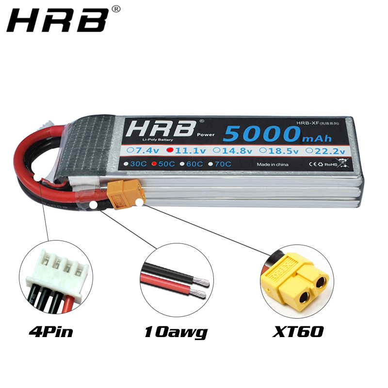 Batterie au Lithium HRB 4s 14. - 4S Lipo Battery 14.8V 6000Mah avis et prix